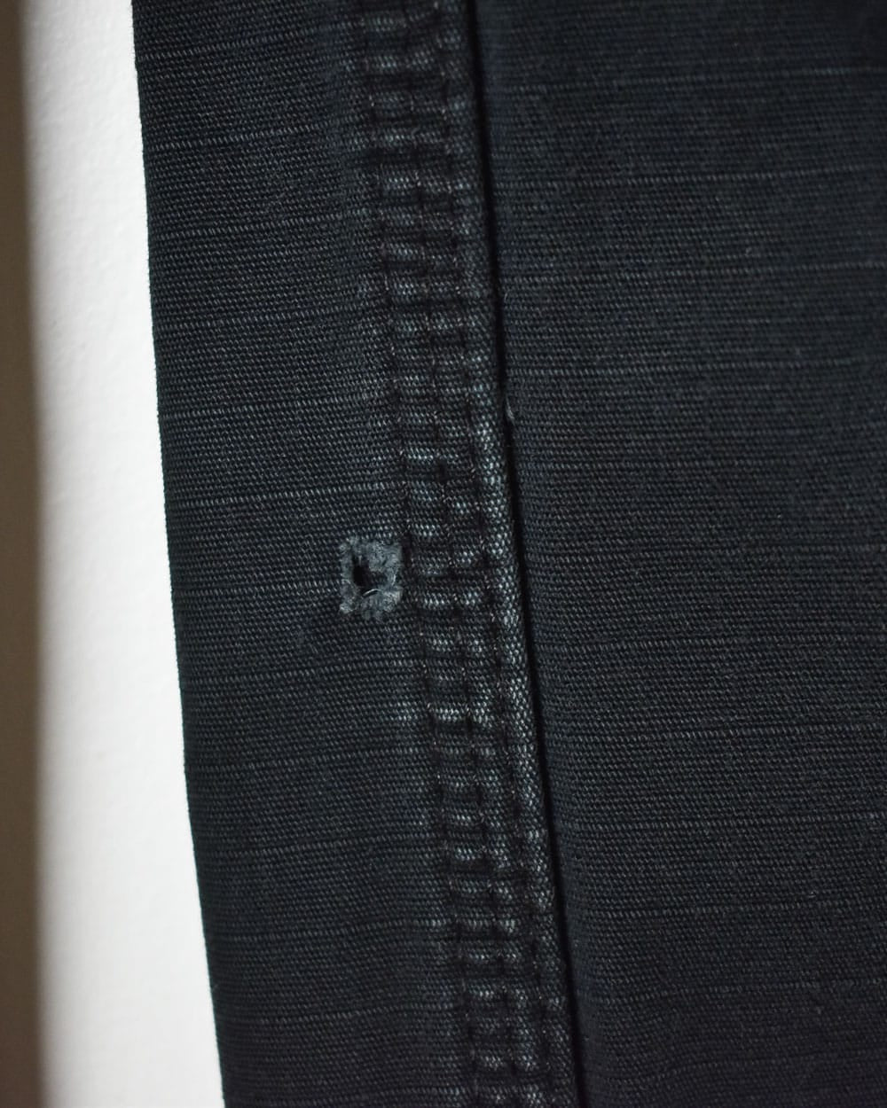 Black Carhartt Distressed Double Knee Cargo Jeans - W32 L31