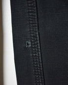 Black Carhartt Distressed Double Knee Cargo Jeans - W32 L31
