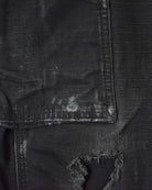 Black Carhartt Distressed Double Knee Cargo Jeans - W32 L31