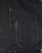 Black Carhartt Distressed Double Knee Cargo Jeans - W32 L31