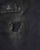 Black Carhartt Distressed Double Knee Cargo Jeans - W32 L31