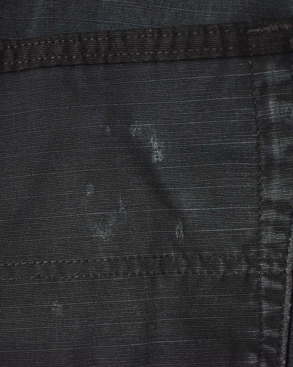 Black Carhartt Distressed Double Knee Cargo Jeans - W32 L31