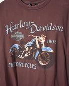 Brown Harley Davidson 1903 Motorcycles Graphic T-Shirt - Large