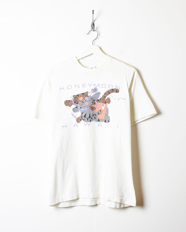 White Honeymoon Hawaii Cats 80s Single Stitch T-Shirt - Medium