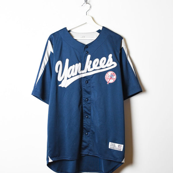 Women's New York Yankees New Era Navy Baby Jersey Cropped Long