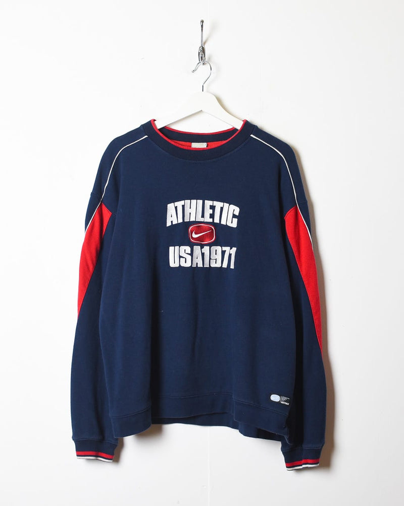 Navy Nike Athletic USA 1971 Sweatshirt - Medium