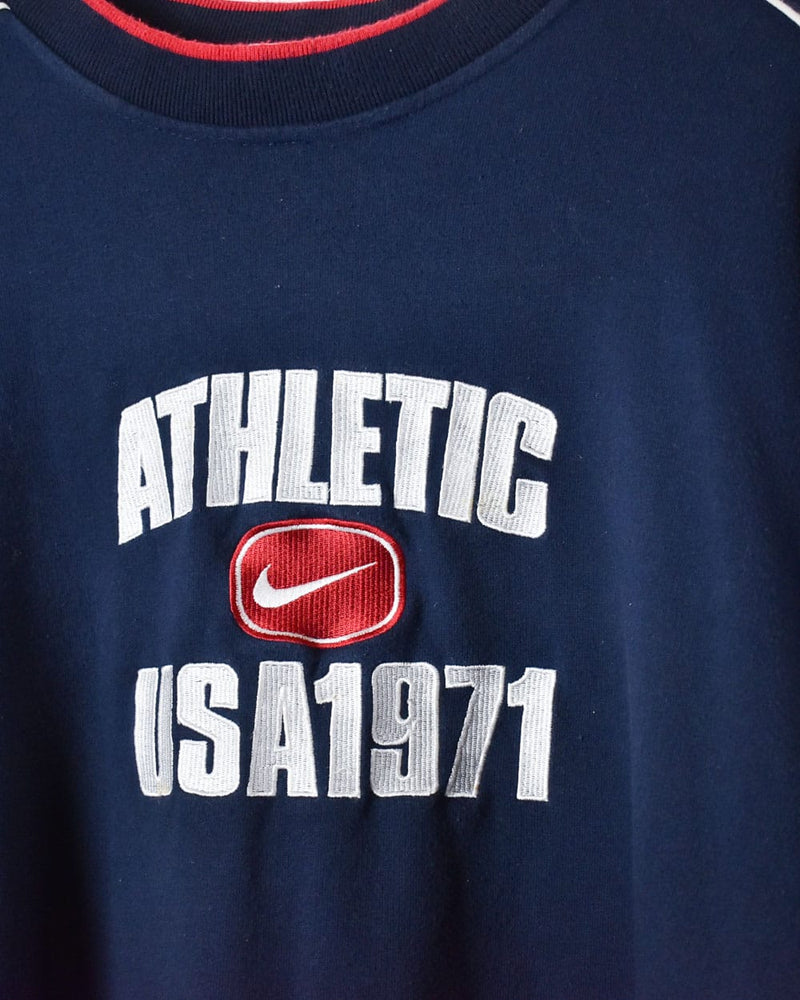 Navy Nike Athletic USA 1971 Sweatshirt - Medium