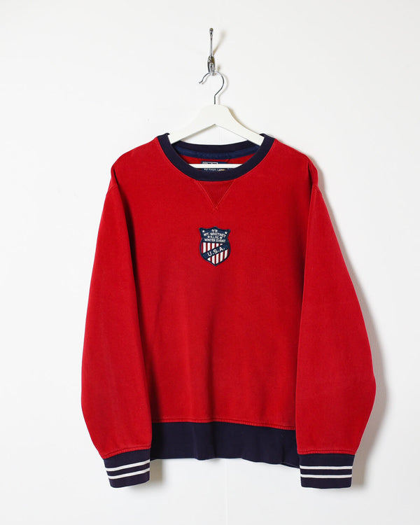 Red Ralph Lauren MT.Whitney USA Sweatshirt - Large
