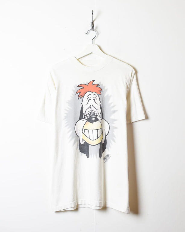 White Cartoon Network Droopy Dog Single Stitch T-Shirt - Large