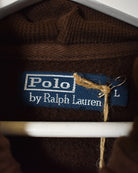 Brown Ralph Lauren Zip-Through Hoodie - Large