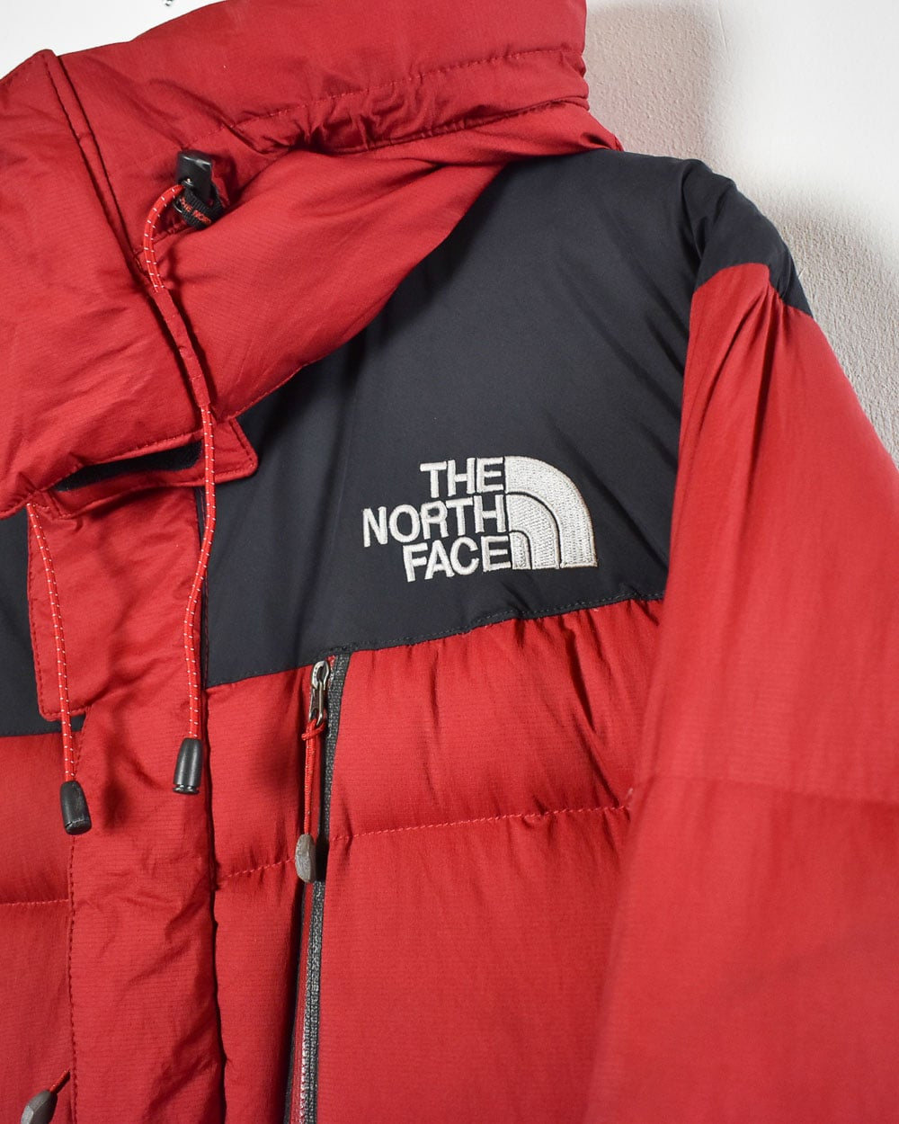 Red The North Face Hooded Summit Series 800 Down Puffer Jacket - X-Large