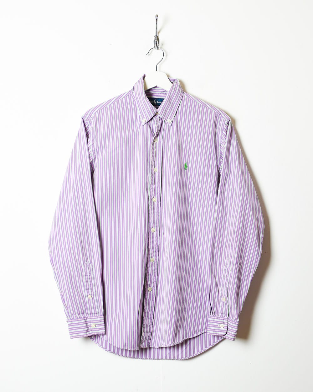 Pink Polo Ralph Lauren Striped Shirt - Medium
