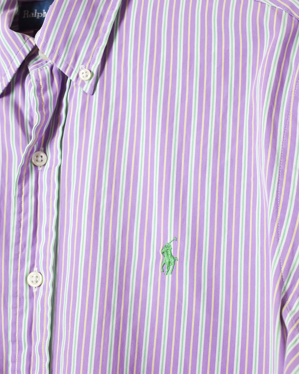 Pink Polo Ralph Lauren Striped Shirt - Medium