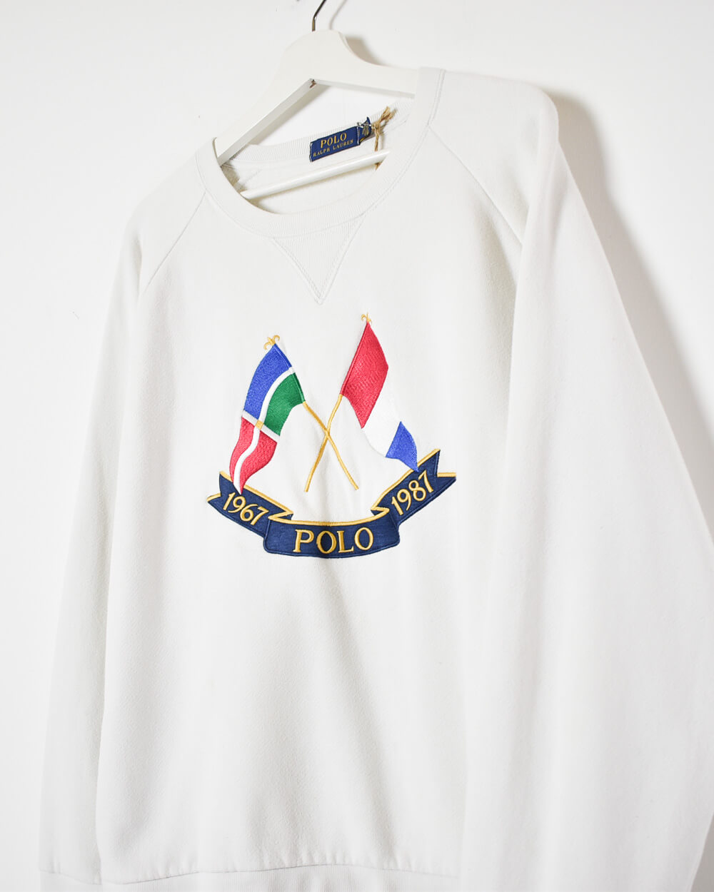 White Ralph Lauren Polo 1967 1987 Sweatshirt - Large
