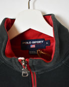 Black Ralph Lauren Polo Sport 1/4 Zip Sweatshirt - Large