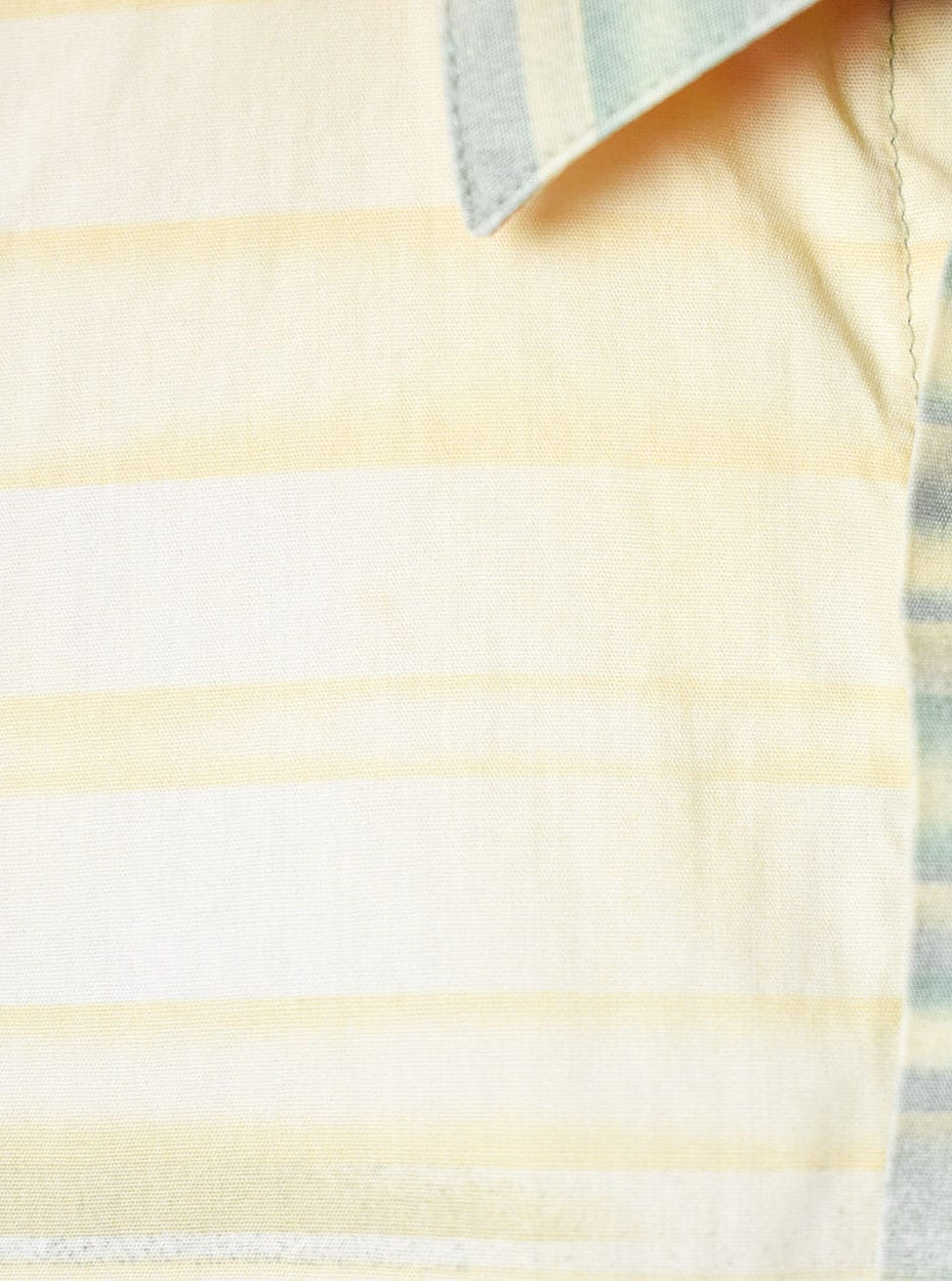 Yellow Striped Short Sleeved Shirt - Medium