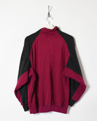 Purple Adidas Classic Sport 1/4 Zip Sweatshirt - Medium