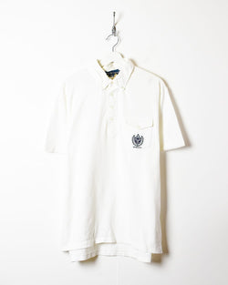 White Polo Ralph Lauren Tennis Polo Shirt - X-Large