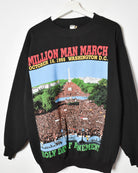 Black Million Man March 1995 Holy Day of Atonement Rap Sweatshirt - Large