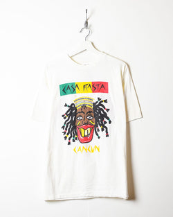 Vintage 90s White Casa Rasta Cancun Single Stitch T-Shirt - X