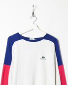White Izod Lacoste 80s Sweatshirt - X-Large