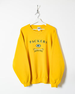 Fabric Vintage Green Bay Packers Sweatshirt Mens L NFL Football 90s Pullover Sweater