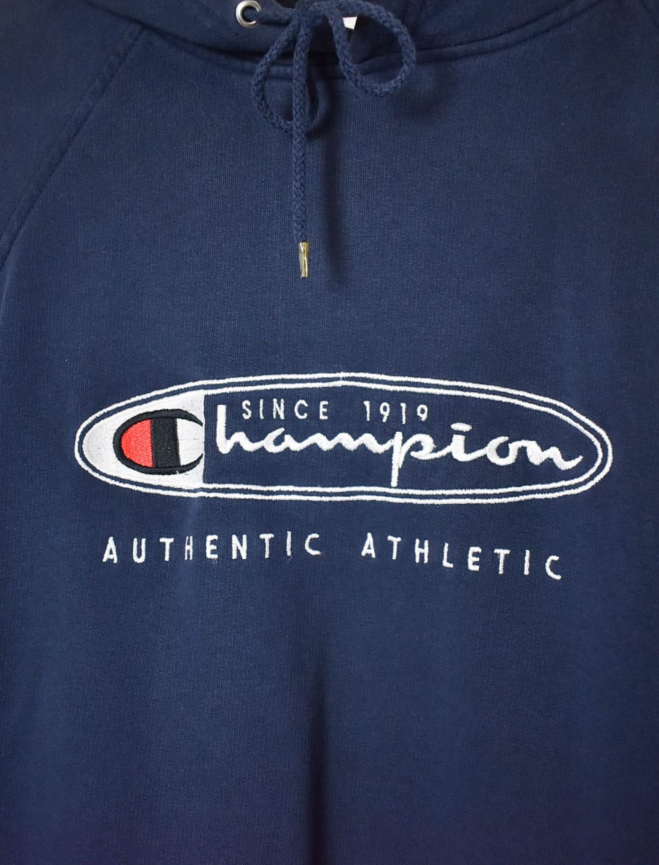 Navy Champion Authentic Athletic Hoodie - XX-Large