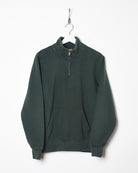 Green Carhartt 1/4 Zip Sweatshirt - Small