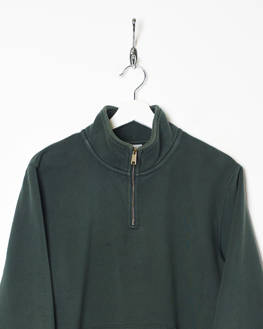 Green Carhartt 1/4 Zip Sweatshirt - Small