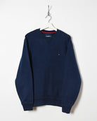 Navy Tommy Hilfiger Sweatshirt - Medium