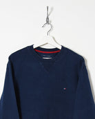 Navy Tommy Hilfiger Sweatshirt - Medium