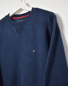 Navy Tommy Hilfiger Sweatshirt - Medium