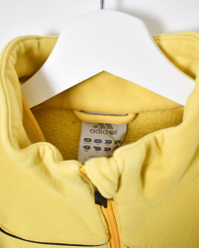 Yellow Adidas 1/4 Zip Sweatshirt - Small
