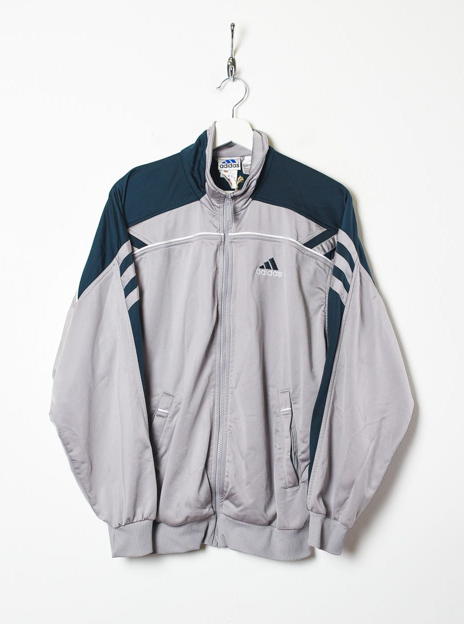 Grey Adidas Tracksuit Top - Small
