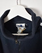 Navy Adidas Zip-Through Fleece - Medium