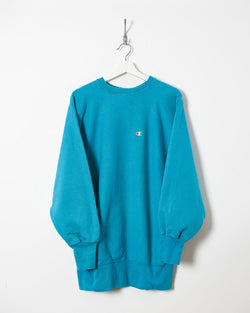 Vintage 90s Cotton Plain Blue Champion Reverse Weave Sweatshirt