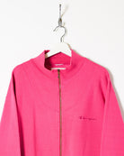 Pink Champion USA Zip-Through Sweatshirt - Large