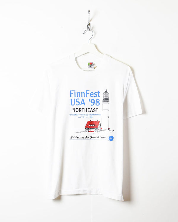 White FinnFest USA 1998 Single Stitch T-Shirt - Medium