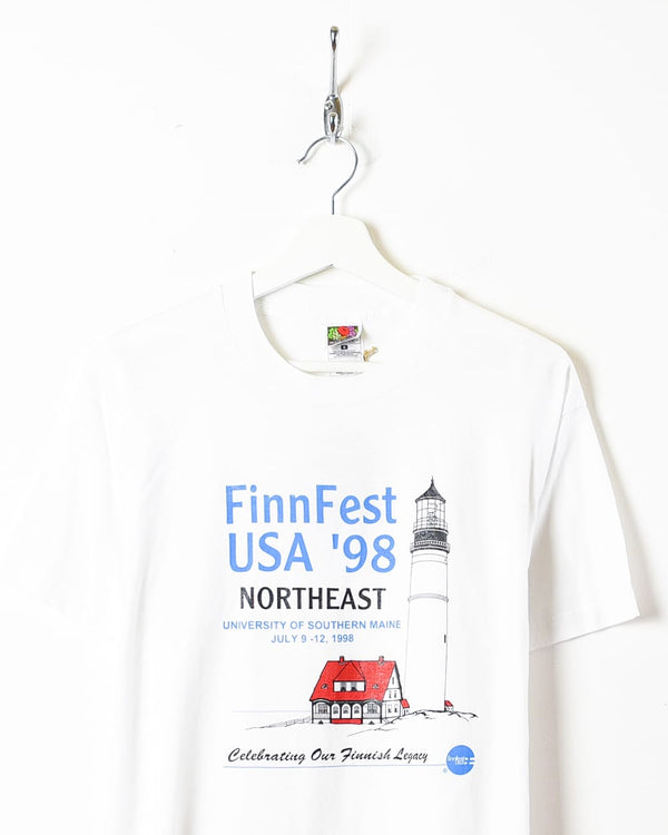 White FinnFest USA 1998 Single Stitch T-Shirt - Medium