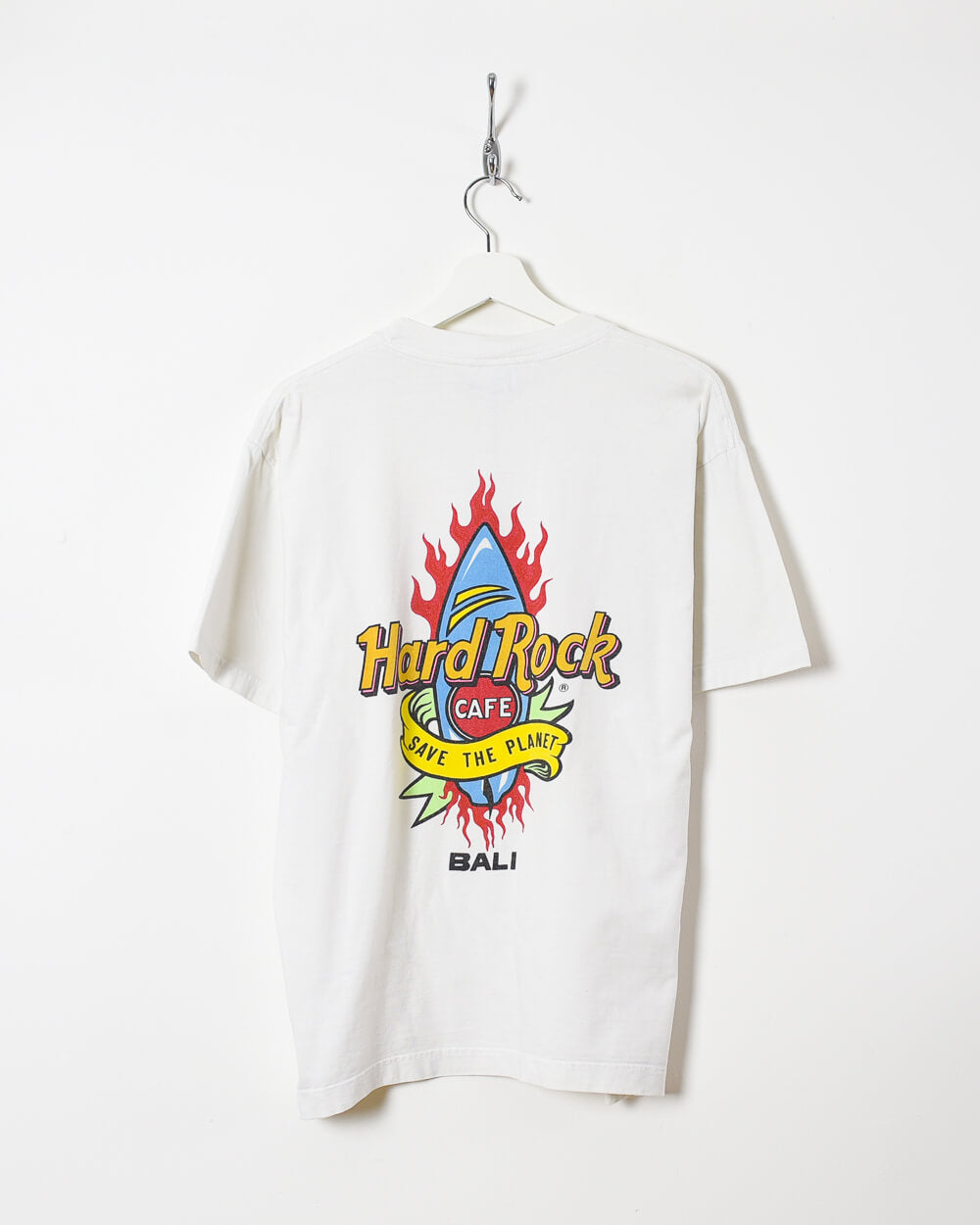 White Hard Rock Café Save The Planet Bali T-Shirt - Large
