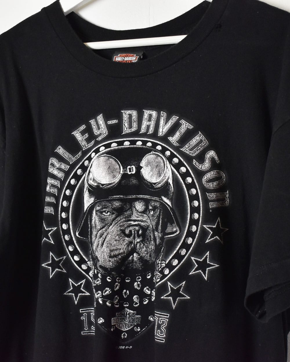 Black Harley Davidson Dog T-Shirt - X-Large