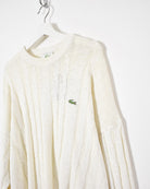 Neutral Lacoste Knitted Sweatshirt - Large