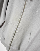 Stone Nike Zip-Through Hoodie - Medium
