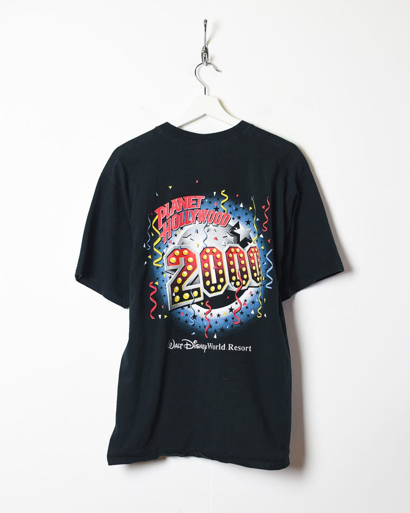 Vintage 00s Black Planet Hollywood Walt Disney World Resort T