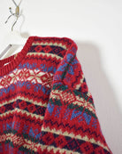 Maroon Vintage Knitted Sweatshirt - Medium