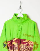 Green Reebok Women's 1/4 Zip Windbreaker Jacket - Medium