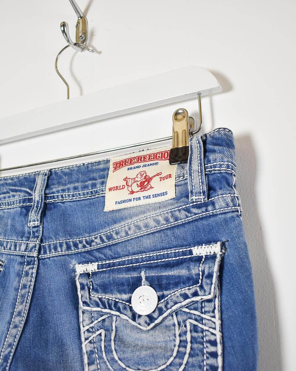 Found two pairs of true religion jeans thrifting. Anyone know what they're  worth? : r/Depop