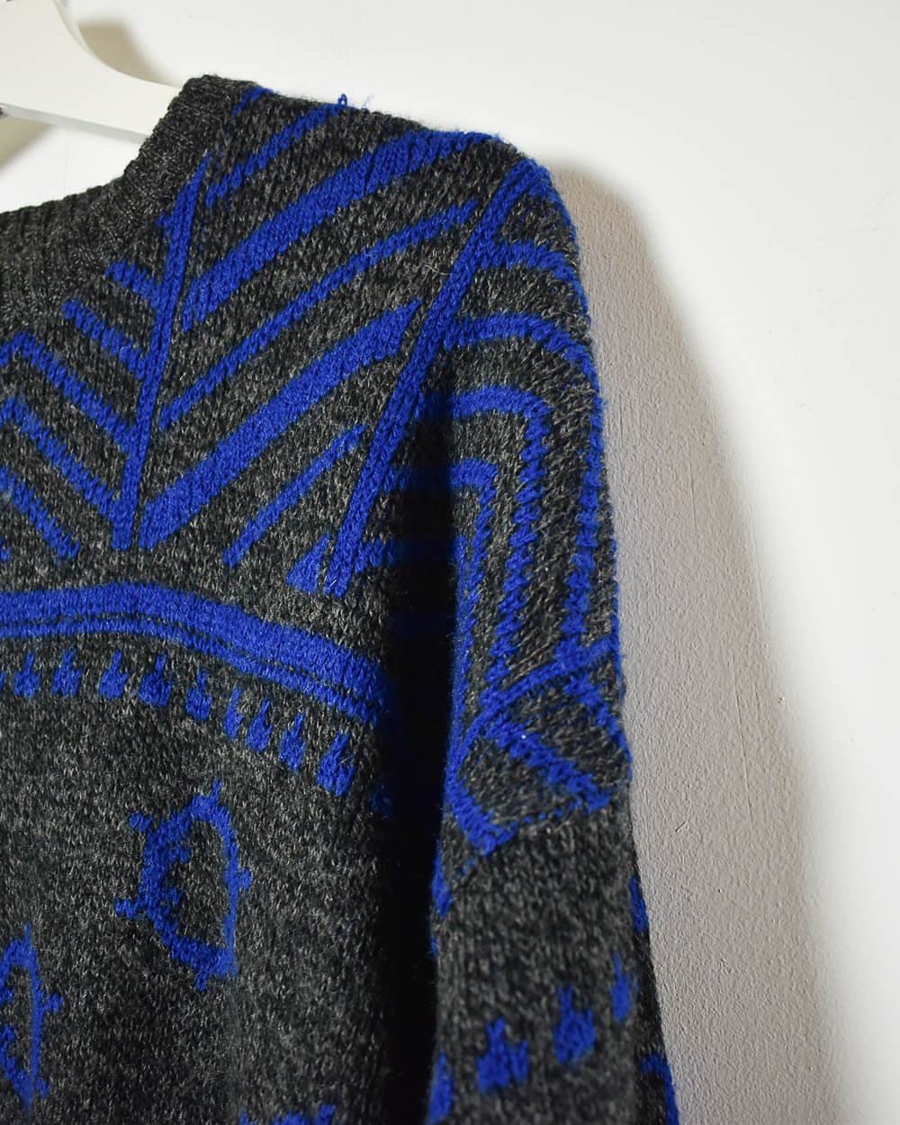 Neutral Vintage Knitted Sweatshirt - Medium