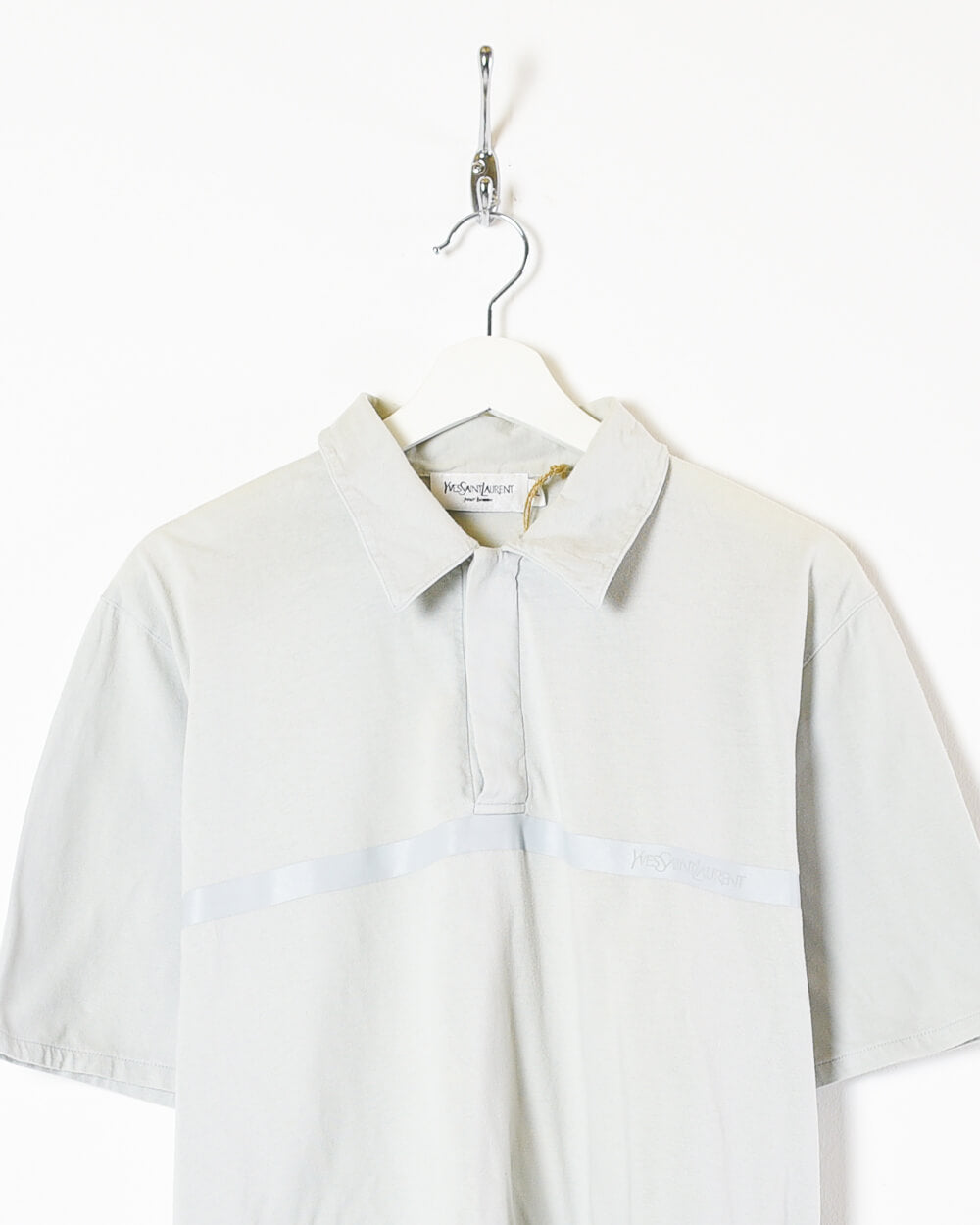 Stone Yves Saint Laurent Polo Shirt - Medium