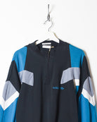 Black Adidas 1/4 Zipped Sweatshirt - Medium